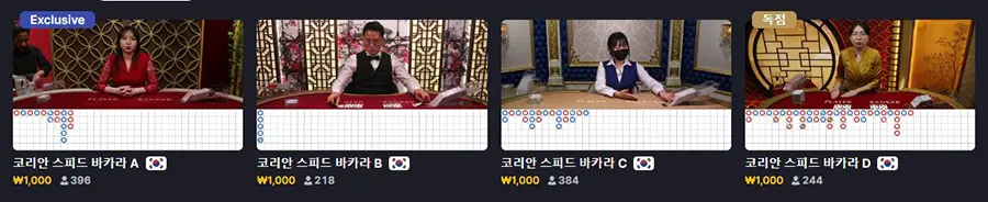 국가별로 맞춤화된 에볼루션 바카라 테이블